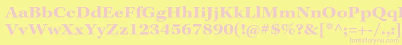 KeplerstdBoldext Font – Pink Fonts on Yellow Background