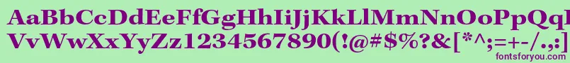 KeplerstdBoldext Font – Purple Fonts on Green Background