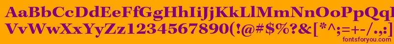 KeplerstdBoldext Font – Purple Fonts on Orange Background