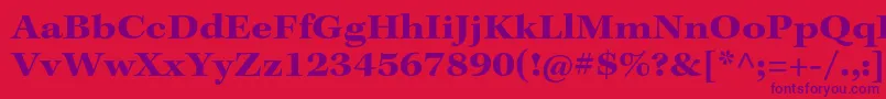 KeplerstdBoldext Font – Purple Fonts on Red Background