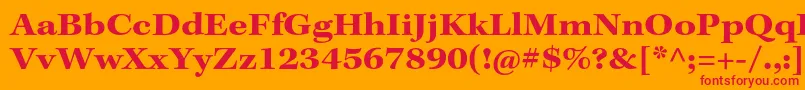 KeplerstdBoldext Font – Red Fonts on Orange Background