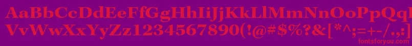 KeplerstdBoldext Font – Red Fonts on Purple Background