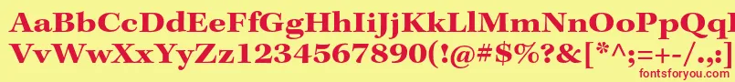 KeplerstdBoldext Font – Red Fonts on Yellow Background