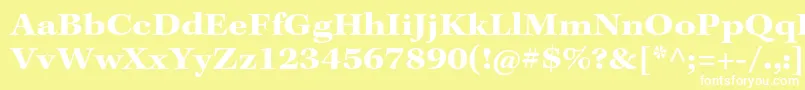 KeplerstdBoldext Font – White Fonts on Yellow Background