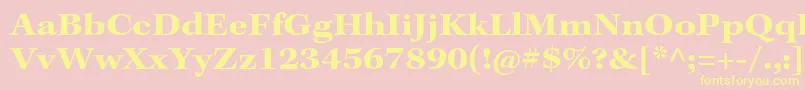 KeplerstdBoldext Font – Yellow Fonts on Pink Background