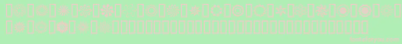 Runningncircles Font – Pink Fonts on Green Background