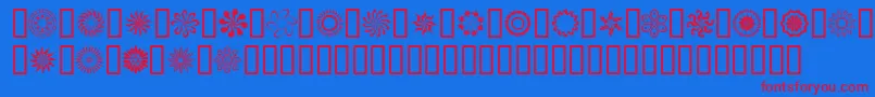Runningncircles Font – Red Fonts on Blue Background