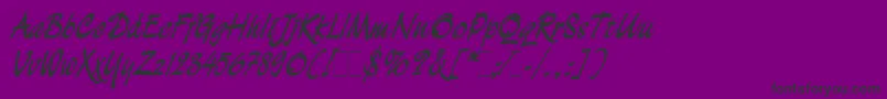 DemianBoldLetPlain.1.0 Font – Black Fonts on Purple Background