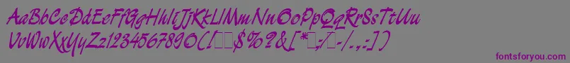 More about DemianBoldLetPlain.1.0 Font DemianBoldLetPlain.1.0 Font – Purple Fonts on Gray Background