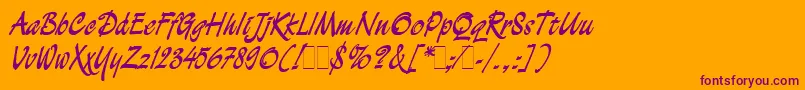 More about DemianBoldLetPlain.1.0 Font DemianBoldLetPlain.1.0 Font – Purple Fonts on Orange Background