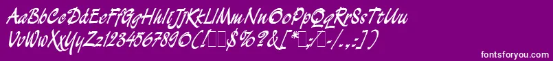 DemianBoldLetPlain.1.0 Font – White Fonts on Purple Background