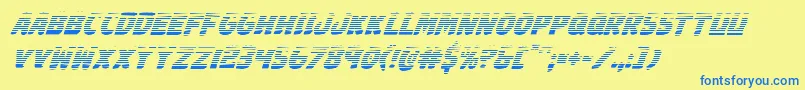 Johnnytorchgradital Font – Blue Fonts on Yellow Background