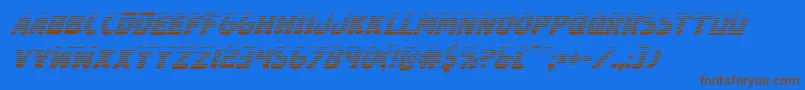 Johnnytorchgradital Font – Brown Fonts on Blue Background