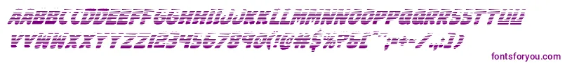 Johnnytorchgradital-Schriftart – Violette Schriften auf weißem Hintergrund