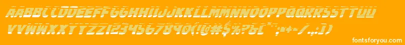 Johnnytorchgradital Font – White Fonts on Orange Background