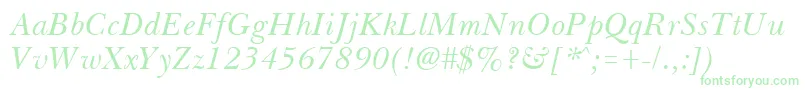 BassetItalic Font – Green Fonts on White Background