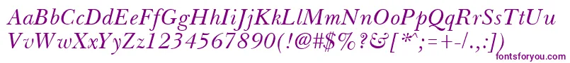 BassetItalic Font – Purple Fonts on White Background