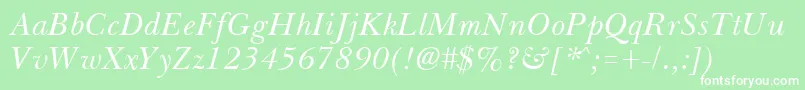 BassetItalic Font – White Fonts on Green Background