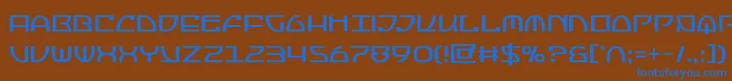 Jumptroopscond Font – Blue Fonts on Brown Background