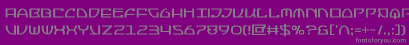 Jumptroopscond-fontti – harmaat kirjasimet violetilla taustalla