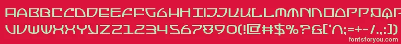 フォントJumptroopscond – 赤い背景に緑の文字