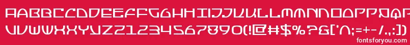 フォントJumptroopscond – 赤い背景に白い文字