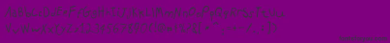 Шрифт PfkidsAgefive – чёрные шрифты на фиолетовом фоне