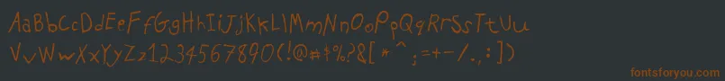 PfkidsAgefive Font – Brown Fonts on Black Background