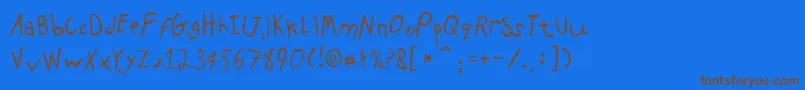 PfkidsAgefive Font – Brown Fonts on Blue Background