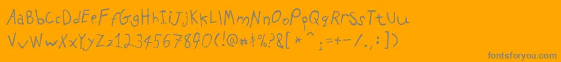 PfkidsAgefive Font – Gray Fonts on Orange Background