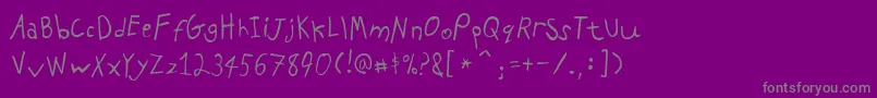 PfkidsAgefive Font – Gray Fonts on Purple Background