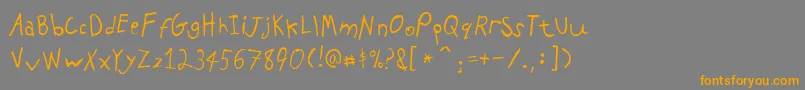 PfkidsAgefive Font – Orange Fonts on Gray Background