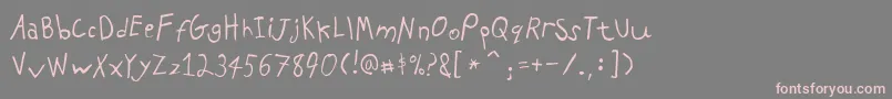 PfkidsAgefive Font – Pink Fonts on Gray Background