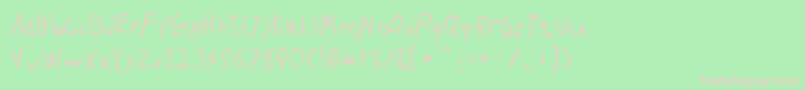 PfkidsAgefive Font – Pink Fonts on Green Background