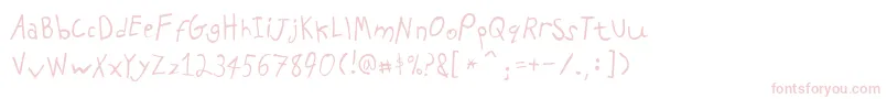 PfkidsAgefive Font – Pink Fonts on White Background