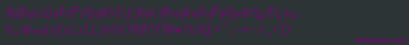 PfkidsAgefive Font – Purple Fonts on Black Background