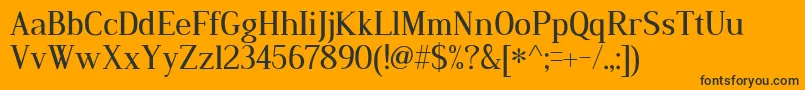 DustismoRoman Font – Black Fonts on Orange Background