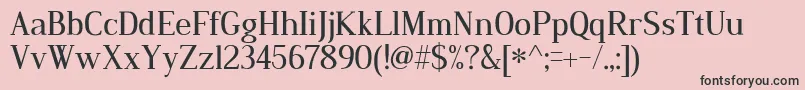 DustismoRoman Font – Black Fonts on Pink Background