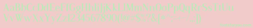 DustismoRoman Font – Green Fonts on Pink Background