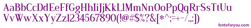 DustismoRoman Font – Purple Fonts on White Background