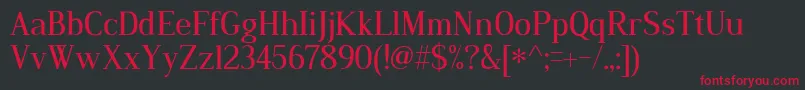 DustismoRoman Font – Red Fonts on Black Background