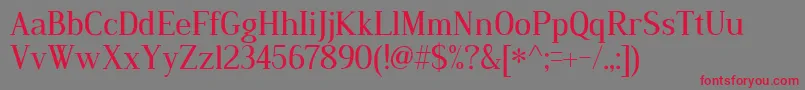 DustismoRoman Font – Red Fonts on Gray Background