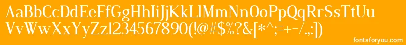 DustismoRoman Font – White Fonts on Orange Background