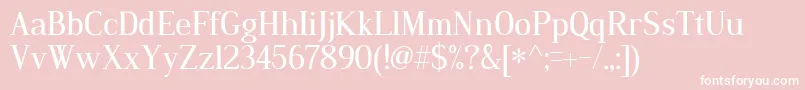 DustismoRoman Font – White Fonts on Pink Background