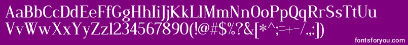 DustismoRoman Font – White Fonts on Purple Background