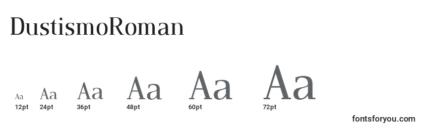 DustismoRoman Font Sizes