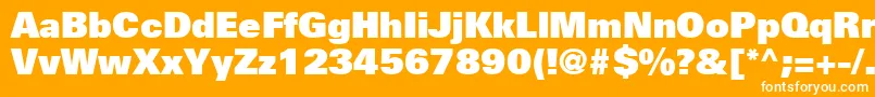 UniversLt85ExtraBlack Font – White Fonts on Orange Background