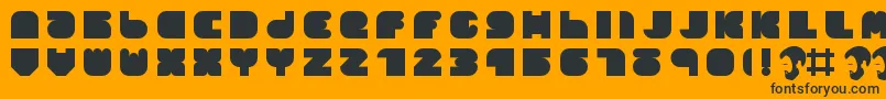 OpnDunpeelLust Font – Black Fonts on Orange Background