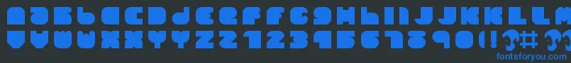 OpnDunpeelLust Font – Blue Fonts on Black Background