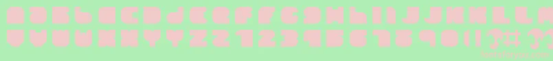 OpnDunpeelLust Font – Pink Fonts on Green Background